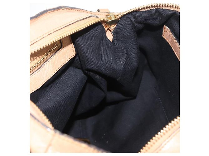 Chloé Chloe Etel Hand Bag Leather 2way Beige Gold - vista 21