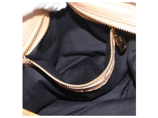 Chloé Chloe Etel Hand Bag Leather 2way Beige Gold - vista 24