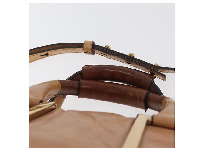 Chloé Chloe Etel Hand Bag Leather 2way Beige Gold - vista 9