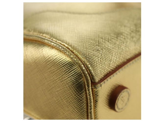 PRADA Hand Bag Safiano leather Gold - vista 10