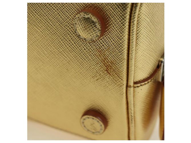 PRADA Hand Bag Safiano leather Gold - vista 14