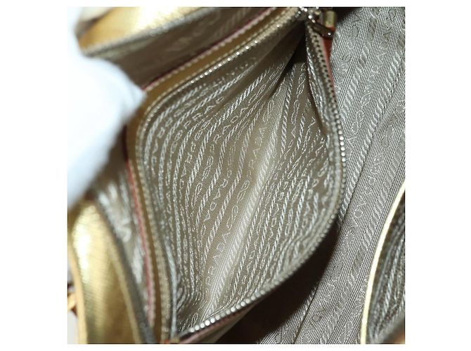 PRADA Hand Bag Safiano leather Gold - vista 26