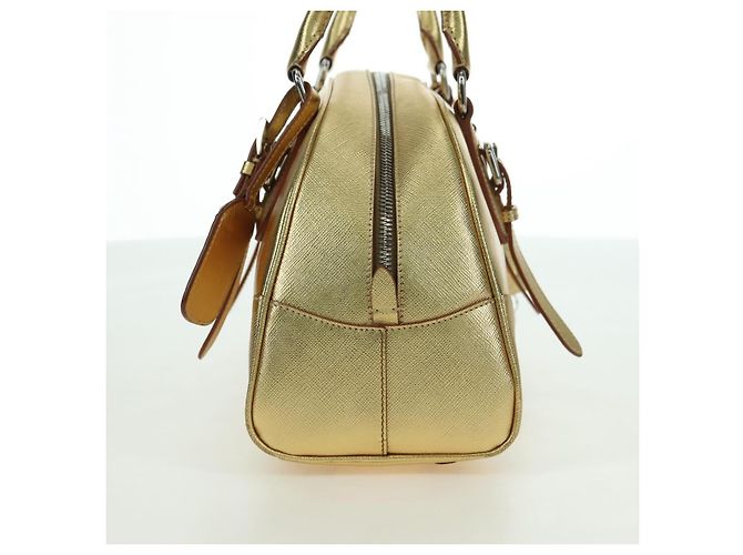 PRADA Hand Bag Safiano leather Gold - vista 4