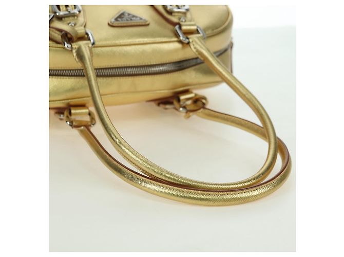 PRADA Hand Bag Safiano leather Gold - vista 7