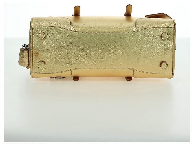 PRADA Hand Bag Safiano leather Gold - vista 9