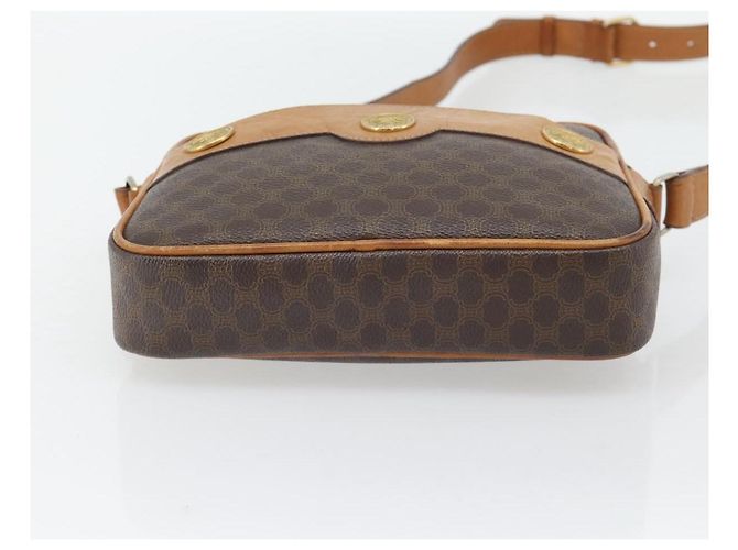Céline CELINE Macadam Canvas Shoulder Bag PVC Leather Brown Gold - vista 5