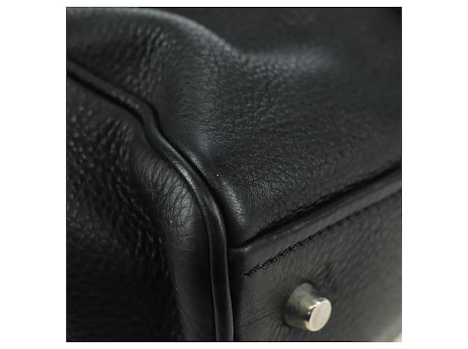 PRADA Tote Bag Leather Black Silver - vista 17