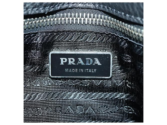 PRADA Tote Bag Leather Black Silver - vista 20