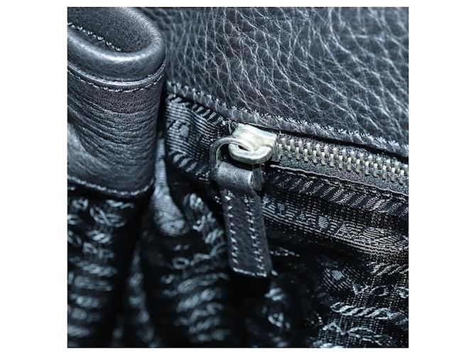 PRADA Tote Bag Leather Black Silver - vista 23