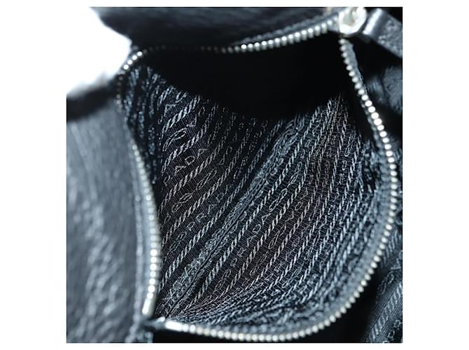 PRADA Tote Bag Leather Black Silver - vista 24