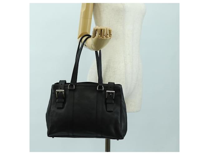 PRADA Tote Bag Leather Black Silver - vista 25