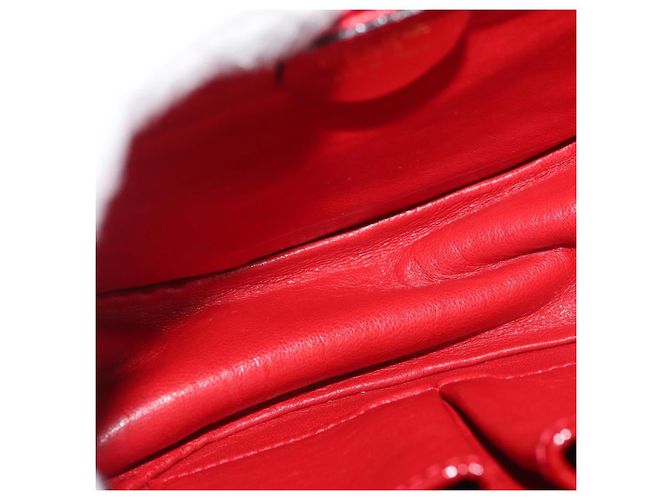 Céline CELINE Hand Bag Patent leather 2way Red Gold - vista 11