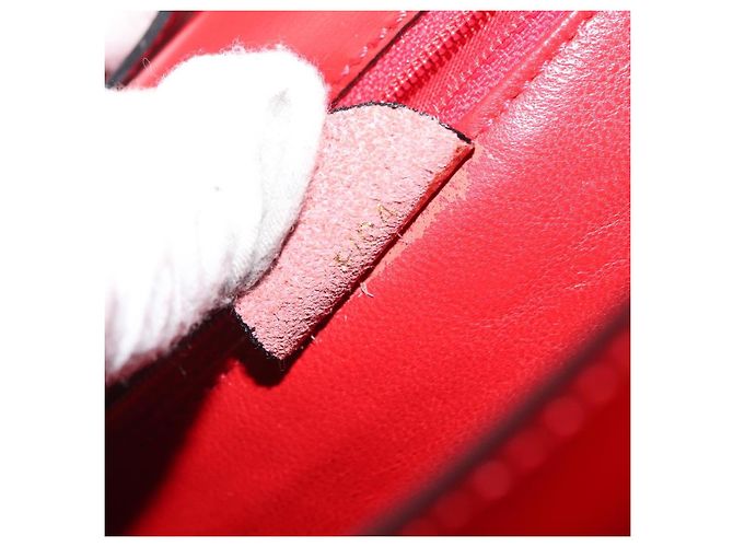 Céline CELINE Hand Bag Patent leather 2way Red Gold - vista 12