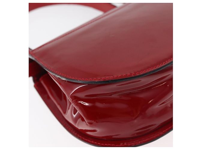 Céline CELINE Hand Bag Patent leather 2way Red Gold - vista 17