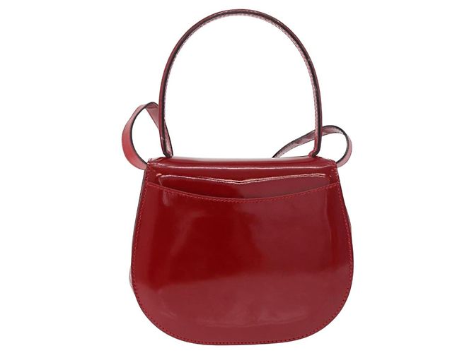 Céline CELINE Hand Bag Patent leather 2way Red Gold - vista 2