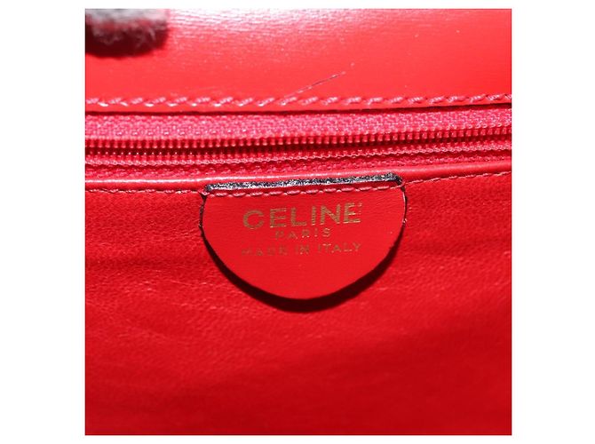 Céline CELINE Hand Bag Patent leather 2way Red Gold - vista 20