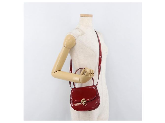 Céline CELINE Hand Bag Patent leather 2way Red Gold - vista 25