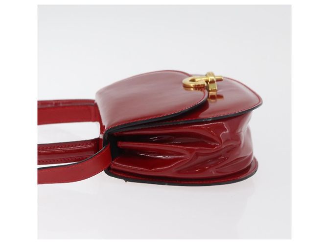 Céline CELINE Hand Bag Patent leather 2way Red Gold - vista 4