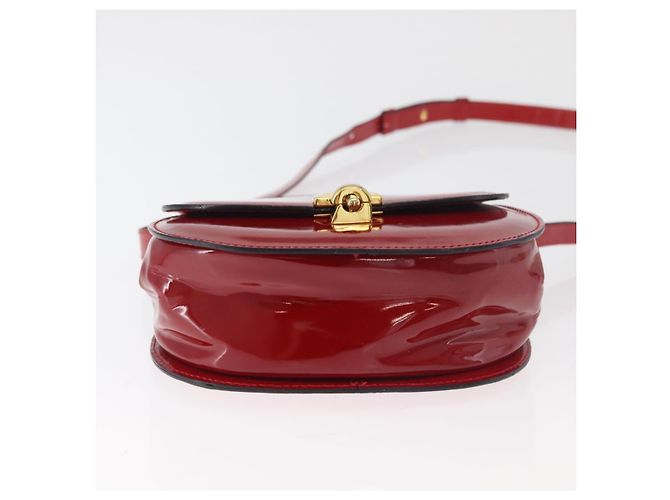 Céline CELINE Hand Bag Patent leather 2way Red Gold - vista 5