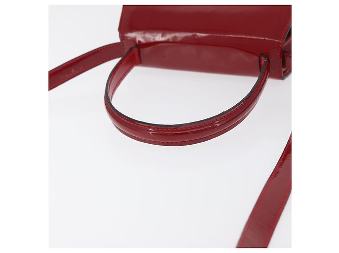 Céline CELINE Hand Bag Patent leather 2way Red Gold - vista 7