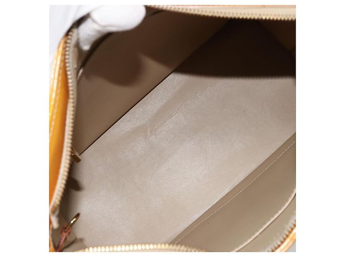 LOUIS VUITTON Monogram Vernis Houston Hand Bag Beige M91004 LV - vista 11