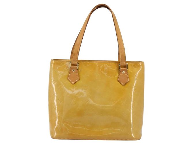LOUIS VUITTON Monogram Vernis Houston Hand Bag Beige M91004 LV - vista 13