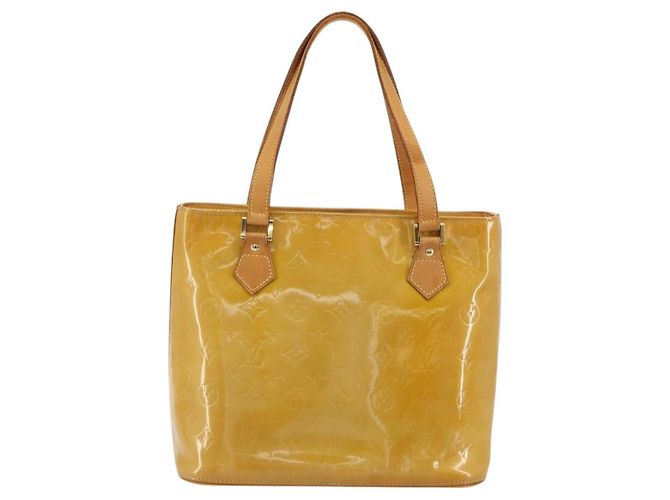 LOUIS VUITTON Monogram Vernis Houston Hand Bag Beige M91004 LV - vista 2