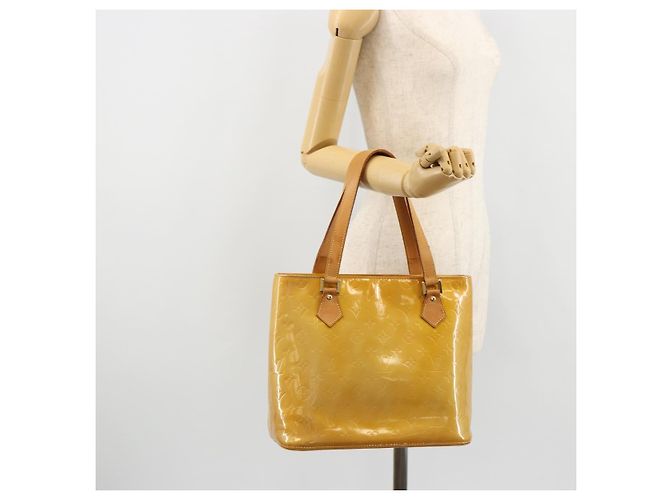 LOUIS VUITTON Monogram Vernis Houston Hand Bag Beige M91004 LV - vista 25