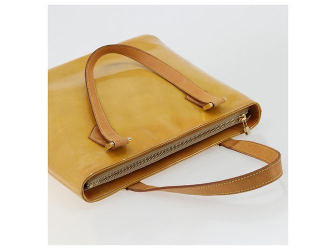 LOUIS VUITTON Monogram Vernis Houston Hand Bag Beige M91004 LV - vista 6