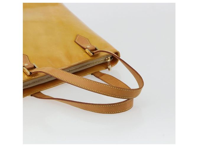 LOUIS VUITTON Monogram Vernis Houston Hand Bag Beige M91004 LV - vista 7