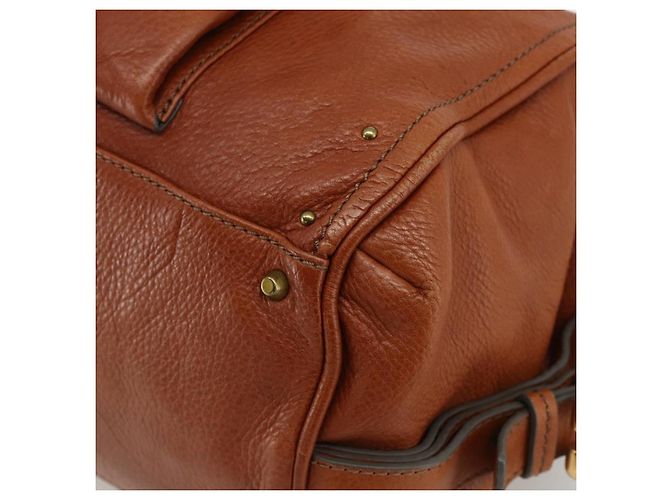 Chloé Chloe Paddington Hand Bag Leather Brown Gold Silver - vista 11
