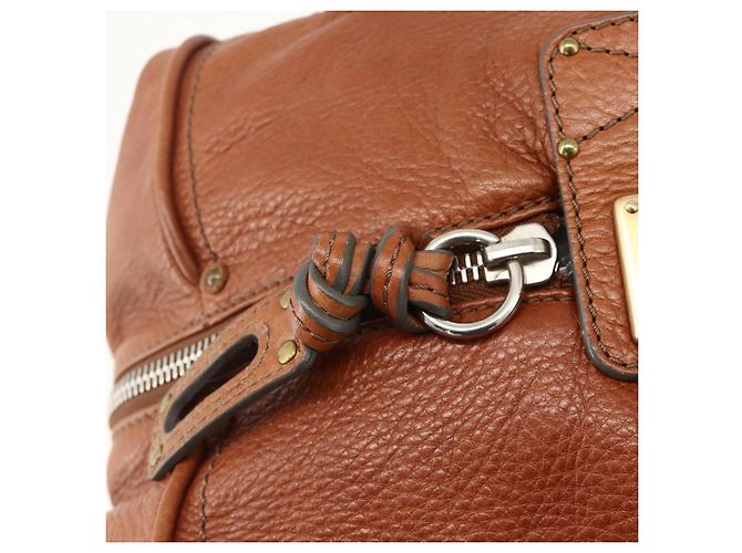Chloé Chloe Paddington Hand Bag Leather Brown Gold Silver - vista 16