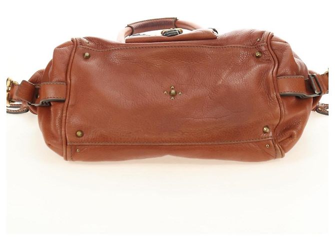Chloé Chloe Paddington Hand Bag Leather Brown Gold Silver - vista 26