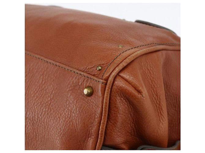 Chloé Chloe Paddington Hand Bag Leather Brown Gold Silver - vista 9