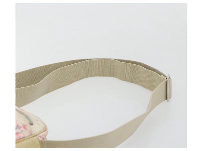 CHANEL Shoulder Bag Canvas Pink Beige Silver CC - vista 14
