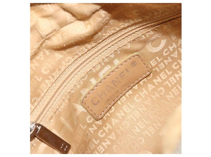 CHANEL Shoulder Bag Canvas Pink Beige Silver CC - vista 18
