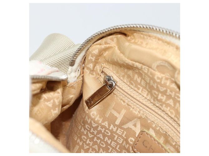 CHANEL Shoulder Bag Canvas Pink Beige Silver CC - vista 21