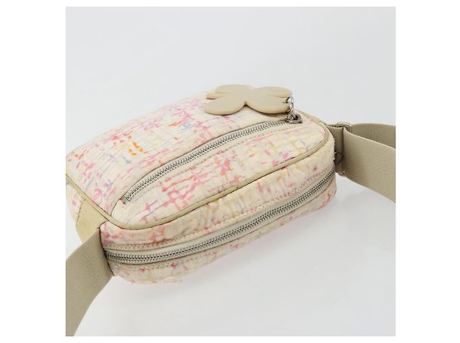 CHANEL Shoulder Bag Canvas Pink Beige Silver CC - vista 6