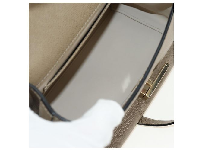 Valextra Isidide Hand Bag Leather 2way Beige Gold - vista 10