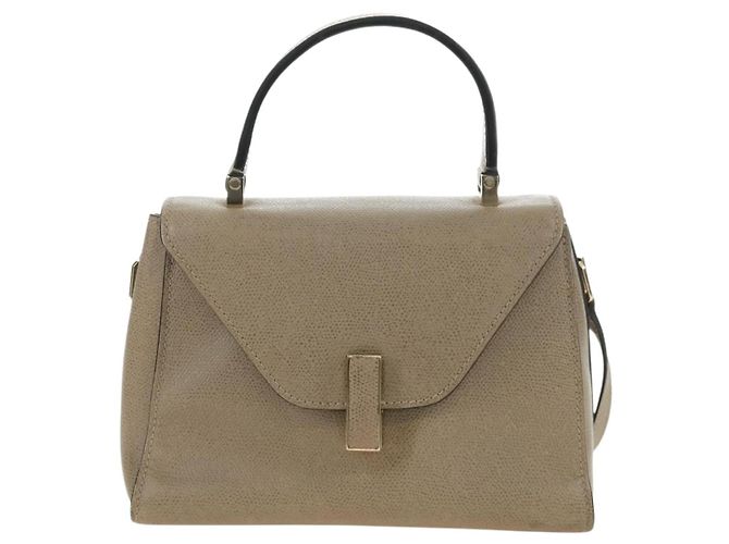 Valextra Isidide Hand Bag Leather 2way Beige Gold - vista 13