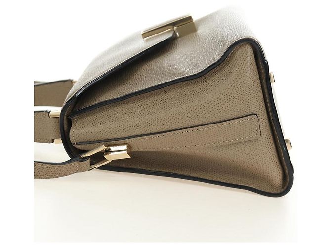 Valextra Isidide Hand Bag Leather 2way Beige Gold - vista 3