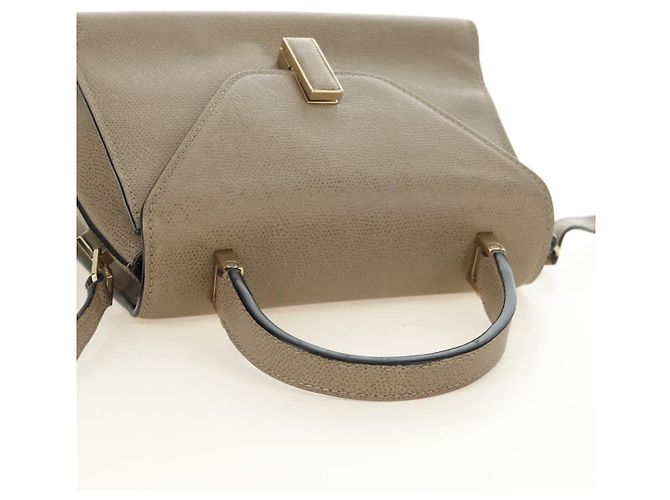 Valextra Isidide Hand Bag Leather 2way Beige Gold - vista 6