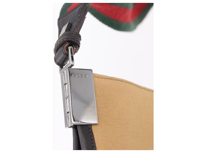 GUCCI Shoulder Bag Canvas Beige Silver 001 4321 - vista 10