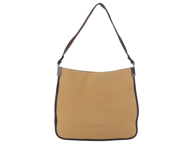 GUCCI Shoulder Bag Canvas Beige Silver 001 4321 - vista 2