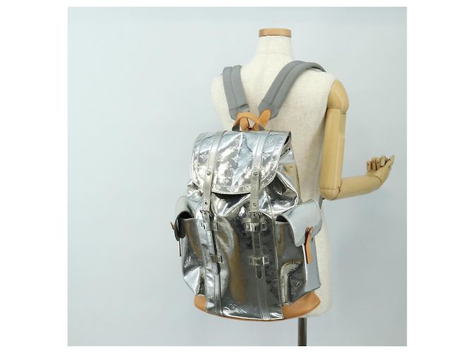 LOUIS VUITTON Monogram Miroir ChristopherPM Backpack Silver M58756 bs35728SAV - vista 38