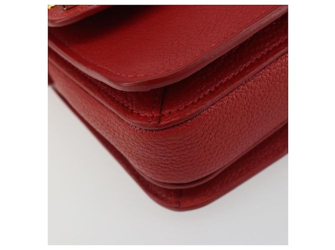 Miu Miu Schultertasche aus Leder rot gold - Ansicht 14