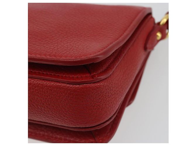 Miu Miu Schultertasche aus Leder rot gold - Ansicht 15