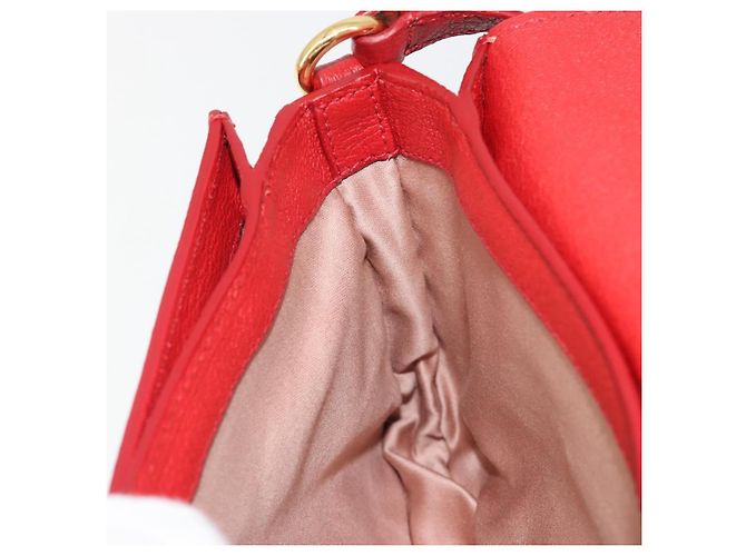 Miu Miu Schultertasche aus Leder rot gold - Ansicht 22