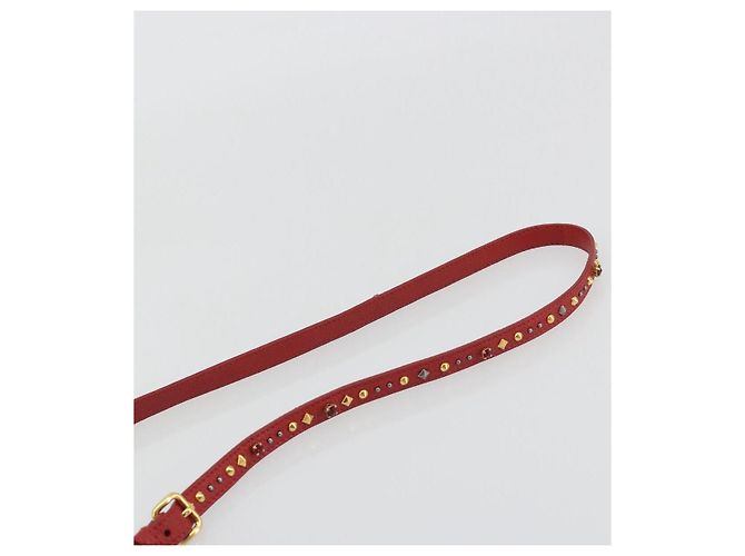 Miu Miu Schultertasche aus Leder rot gold - Ansicht 8