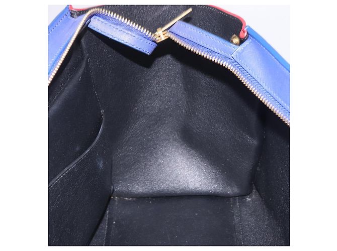 Céline CELINE Trapeze Hand Bag Leather 2way Red Black - vista 24